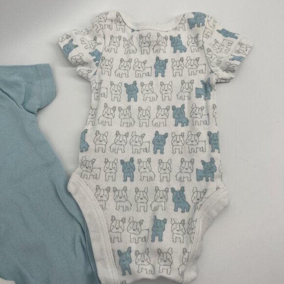 3 Pc Lot BABIES R US Baby Boy One Piece Bodysuit NB Newborn Cotton Blue EUC - Picture 10 of 11